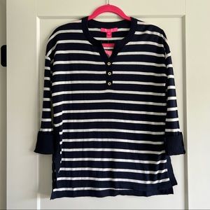 NWT Lilly Pulitzer Faraway Sweater True Navy Moonlight Stripe Size XXS